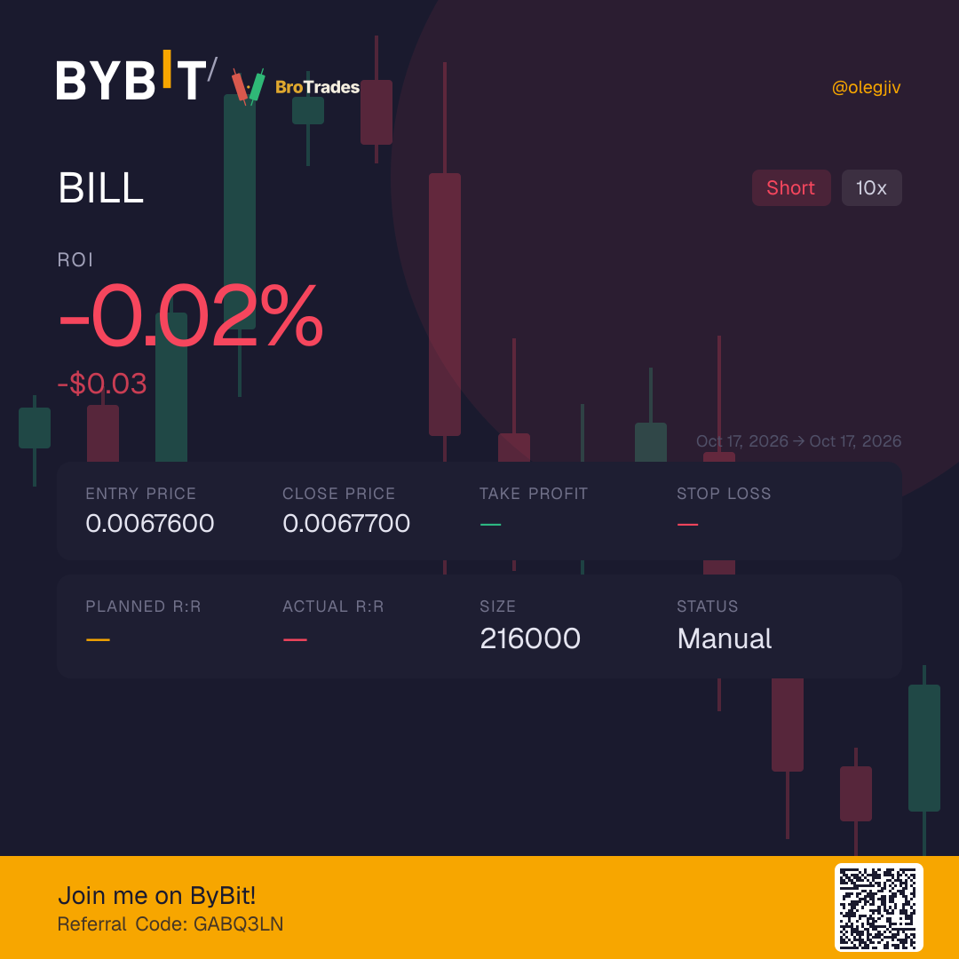 BILL trade card
