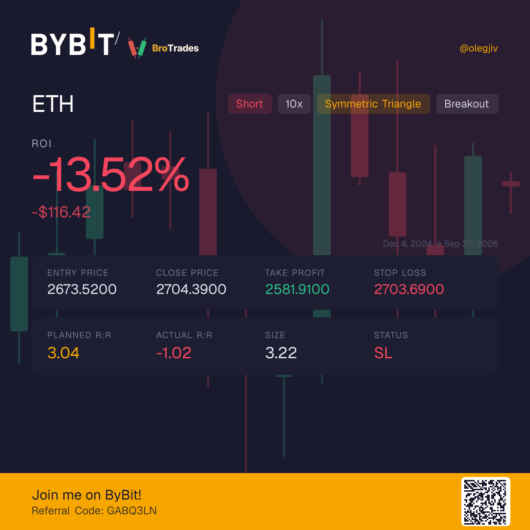 ETH trade card