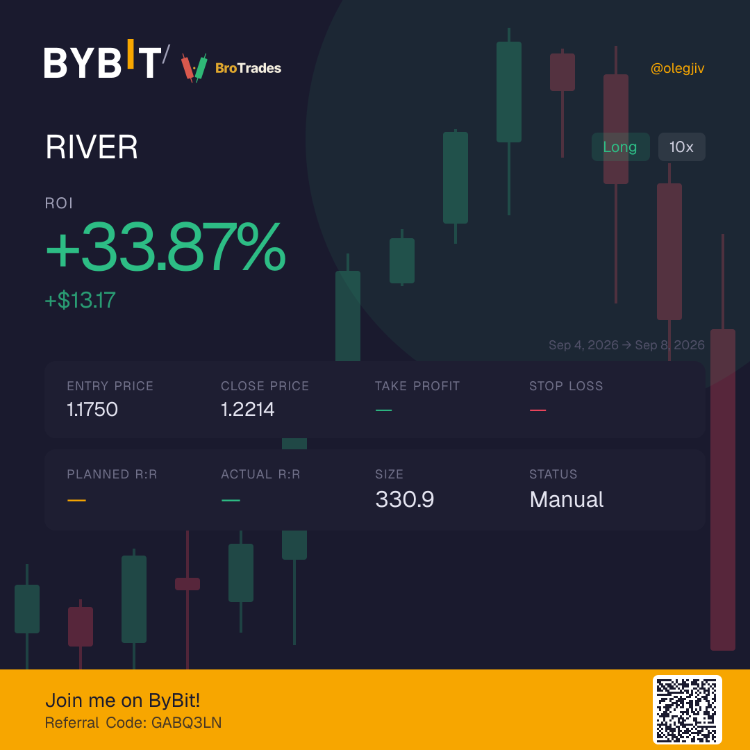 RIVER trade card