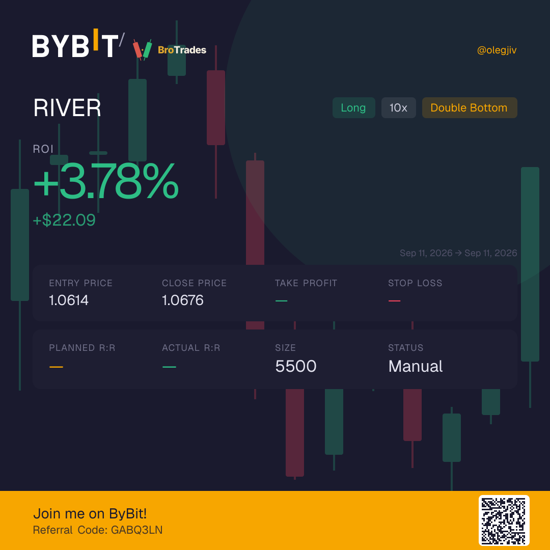RIVER trade card