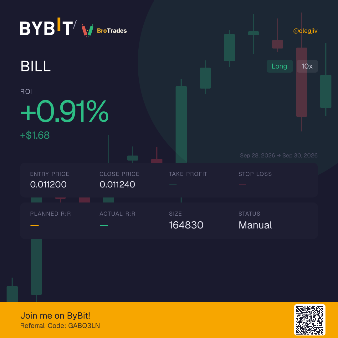 BILL trade card