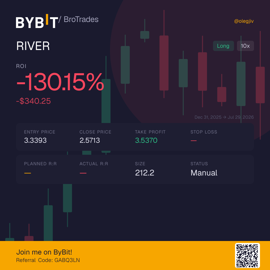 RIVER trade card